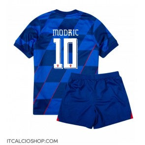 Croazia Luka Modric #10 Seconda Maglia Bambino Europei 2024 Manica Corta (+ Pantaloni corti)